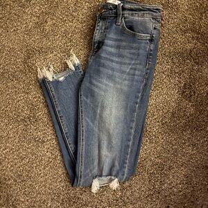 Altar'd State Frayed Hem Blue Jeans